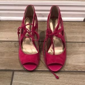 Violet & Red Hot pink Heels